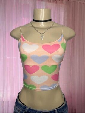 Y2K papaya heart cami ♥️